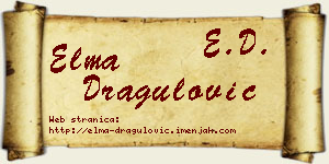 Elma Dragulović vizit kartica